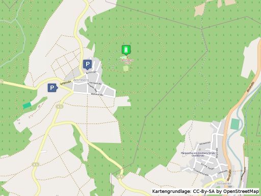 Lageplan der Burg Aremberg