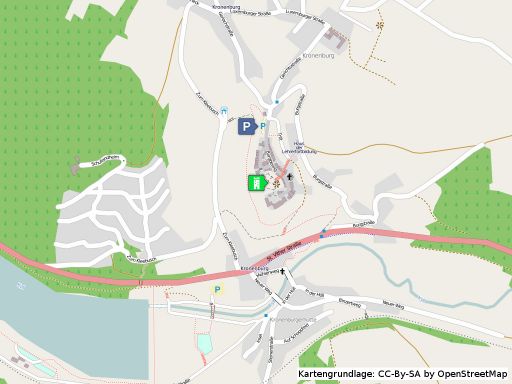 Lageplan der Burg Kronenburg