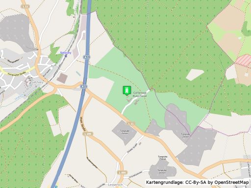 Lageplan der Burg Zievel